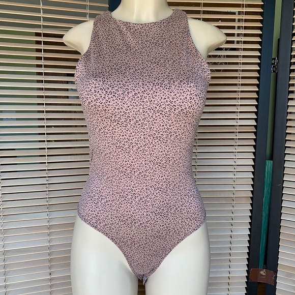 gaze Tops - LEOPARD PRINT Bodysuit- brand new